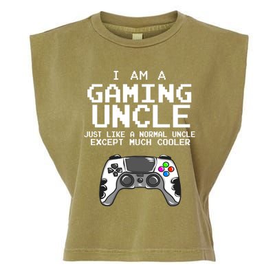 I Am A Gaming Uncle Funny Video Game Funny Gift Lovers Cute Gift Garment-Dyed Women's Muscle Tee