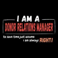 I Am An Donor Relations Manager To Save Time Cooling Performance Crew T-Shirt
