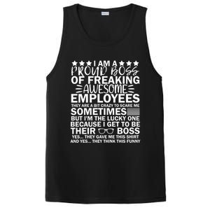 I Am A Proud Boss Of Freaking Awesome Employees Funny Boss Gift PosiCharge Competitor Tank