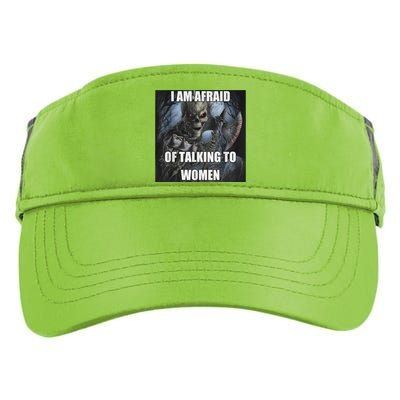 I Am Afraid Of Talking To Funny Hard Skeleton Meme Adult Drive Performance Visor