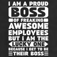 I Am A Proud Boss Of Freaking Awesome Employees Funny Gift 7 Panel Mesh Trucker Snapback Hat