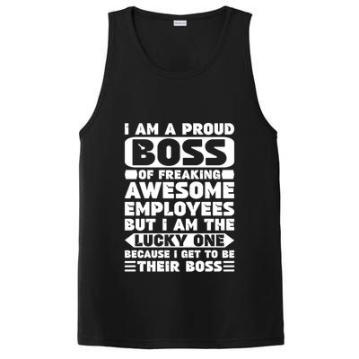 I Am A Proud Boss Of Freaking Awesome Employees Funny Gift PosiCharge Competitor Tank