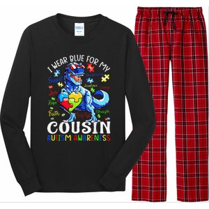 I Am A Warrior Autism Family Dinosaur Autism Awareness Long Sleeve Pajama Set