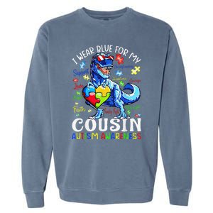 I Am A Warrior Autism Family Dinosaur Autism Awareness Garment-Dyed Sweatshirt