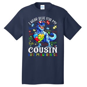 I Am A Warrior Autism Family Dinosaur Autism Awareness Tall T-Shirt