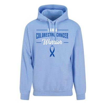 I Am A Warrior Colorectal Cancer Crc Rectal Cancer Advocate Gift Unisex Surf Hoodie