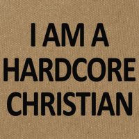I Am A Hardcore Christian Funny Cotton Canvas Backpack