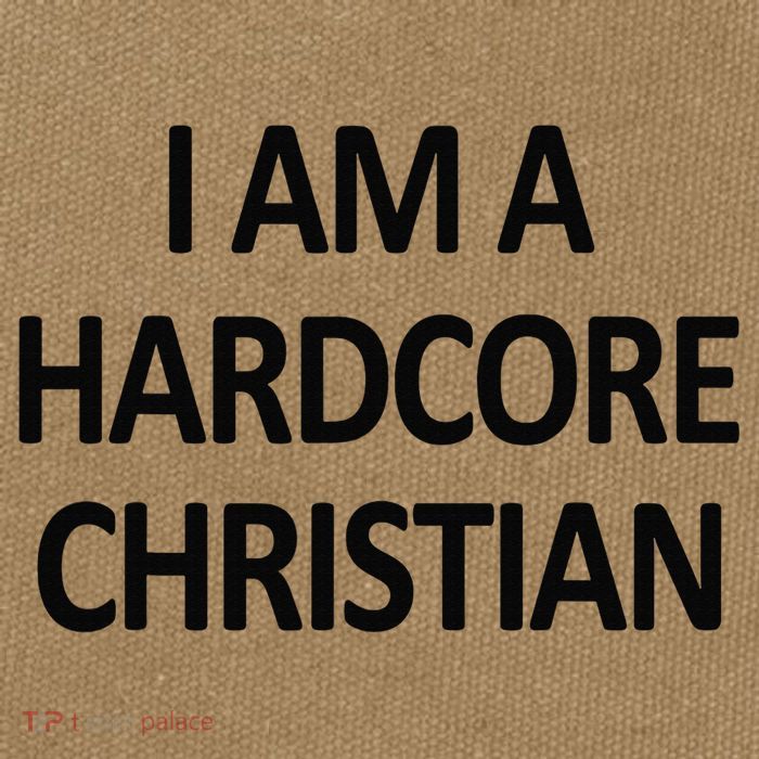 I Am A Hardcore Christian Funny Cotton Canvas Backpack