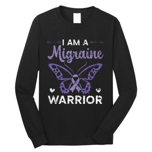 I Am A Migraine Warrior Headache Migraine Awareness Long Sleeve Shirt