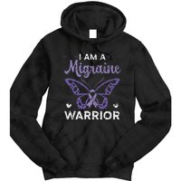 I Am A Migraine Warrior Headache Migraine Awareness Tie Dye Hoodie