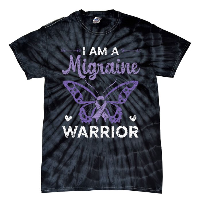 I Am A Migraine Warrior Headache Migraine Awareness Tie-Dye T-Shirt