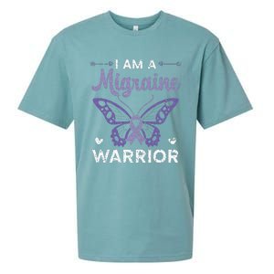 I Am A Migraine Warrior Headache Migraine Awareness Sueded Cloud Jersey T-Shirt