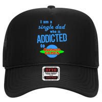 I Am A Single Dad Who Is Addicted To Cool Math Games High Crown Mesh Back Trucker Hat