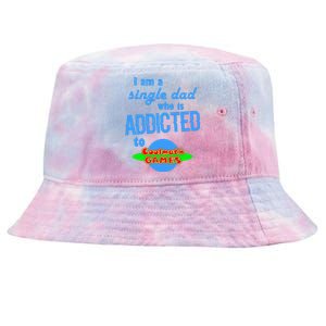 I Am A Single Dad Who Is Addicted To Cool Math Games Tie-Dyed Bucket Hat