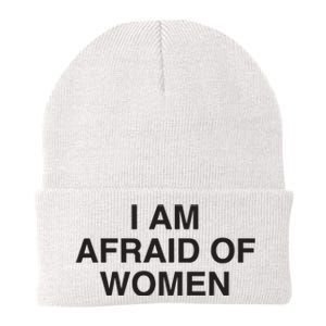 I Am Afraid Of Women Joke Knit Cap Winter Beanie