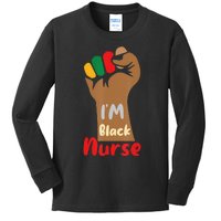 I am a Black Nurse of Black History Month Apparel Kids Long Sleeve Shirt