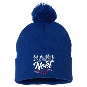 I Am All About That Noel Cute Xmas Gift Pom Pom 12in Knit Beanie