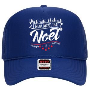 I Am All About That Noel Cute Xmas Gift High Crown Mesh Back Trucker Hat