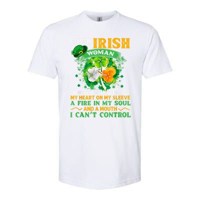 I Am An Irish I Was Born With My Heart On My Sleeve Funny Gift Softstyle® CVC T-Shirt