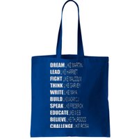 Inspirational African American Proud Black History Month Tote Bag