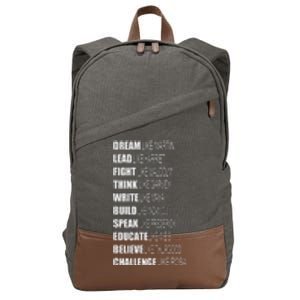 Inspirational African American Proud Black History Month Cotton Canvas Backpack