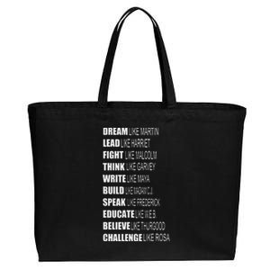 Inspirational African American Proud Black History Month Cotton Canvas Jumbo Tote