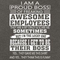 I Am A Proud Boss Of Freaking Awesome Employees Cotton Canvas Backpack