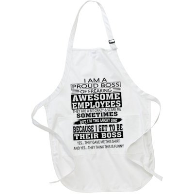 I Am A Proud Boss Of Freaking Awesome Employees Apron
