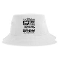 I Am A Proud Boss Of Freaking Awesome Employees Sustainable Bucket Hat