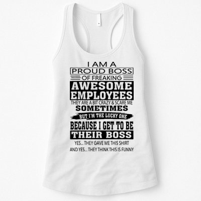I Am A Proud Boss Of Freaking Awesome Employees Womens Tank Top