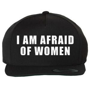 I Am Afraid Of Women Funny Wool Snapback Cap