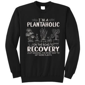 I Am A Plantaholic On The Road To Recovery Funny Plant Lover Tall Sweatshirt