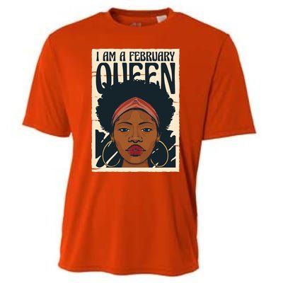 I Am A February Queen Gift For Her Cooling Performance Crew T-Shirt