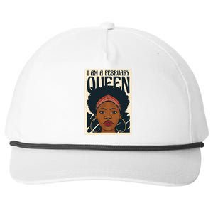 I Am A February Queen Gift For Her Snapback Five-Panel Rope Hat