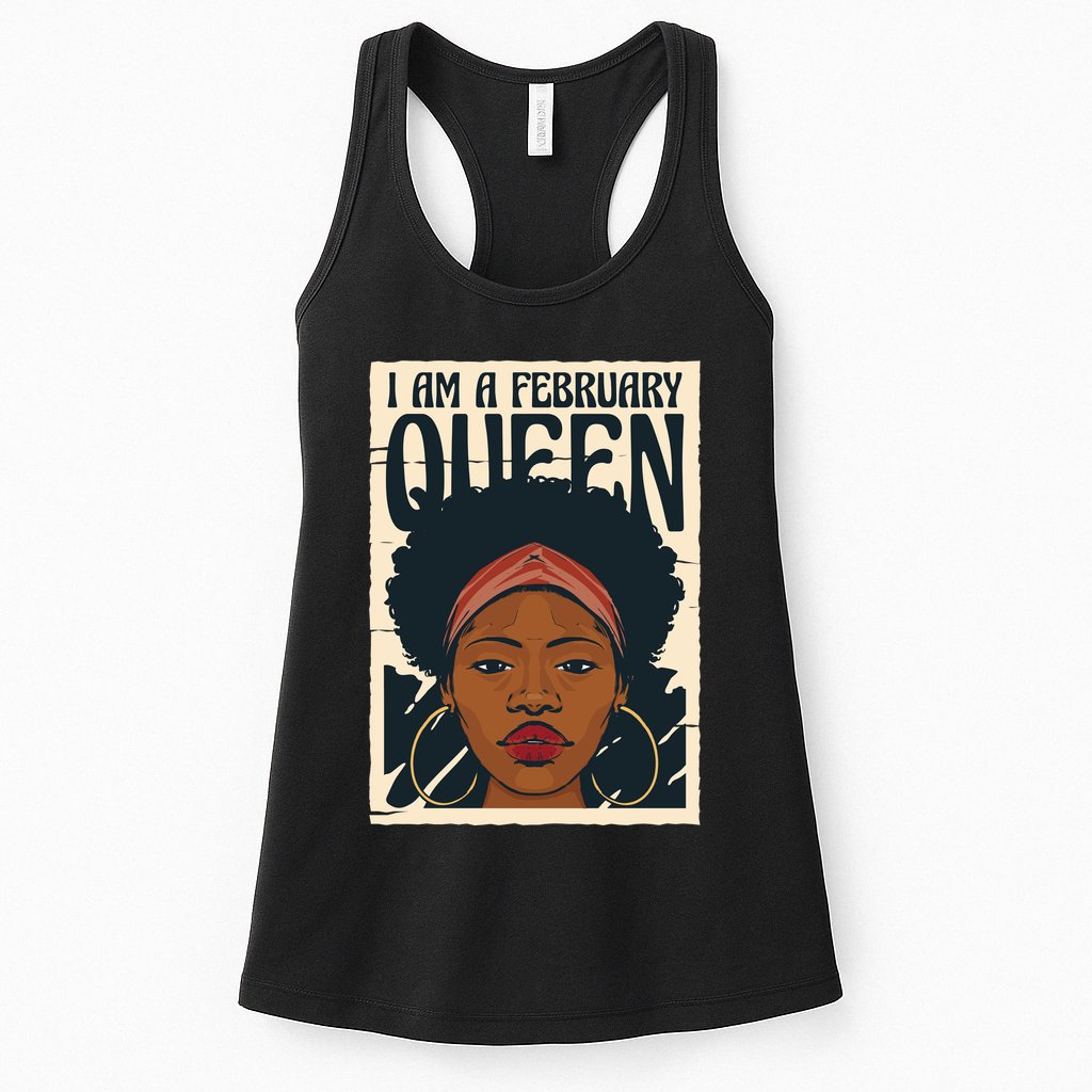 I Am A February Queen Gift For Her Womens Tank Top