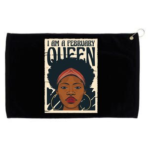 I Am A February Queen Gift For Her Grommeted Golf Towel