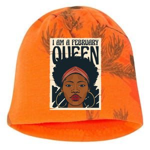 I Am A February Queen Gift For Her Kati - Camo Knit Beanie