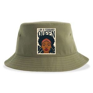 I Am A February Queen Gift For Her Sustainable Bucket Hat