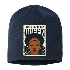 I Am A February Queen Gift For Her Sustainable Beanie