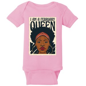 I Am A February Queen Gift For Her Baby Bodysuit