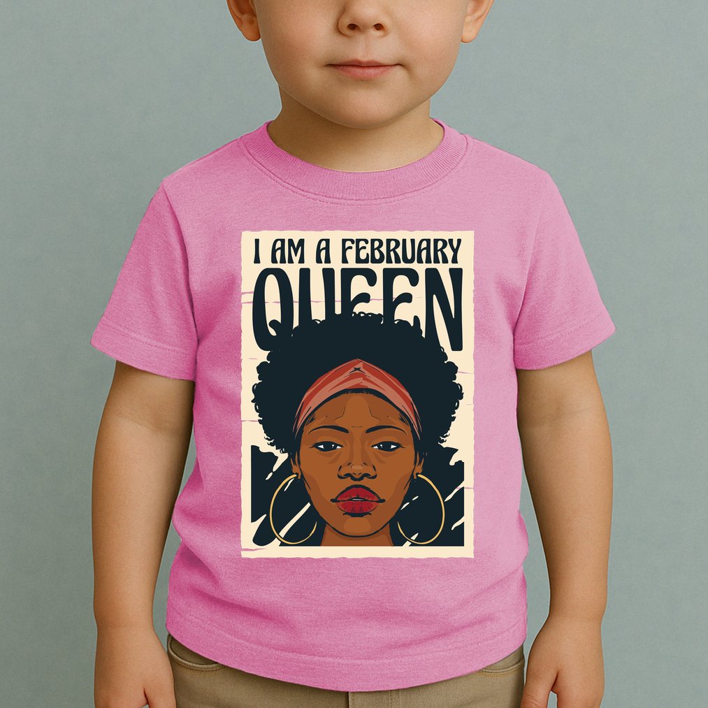 I Am A February Queen Gift For Her Toddler T-Shirt