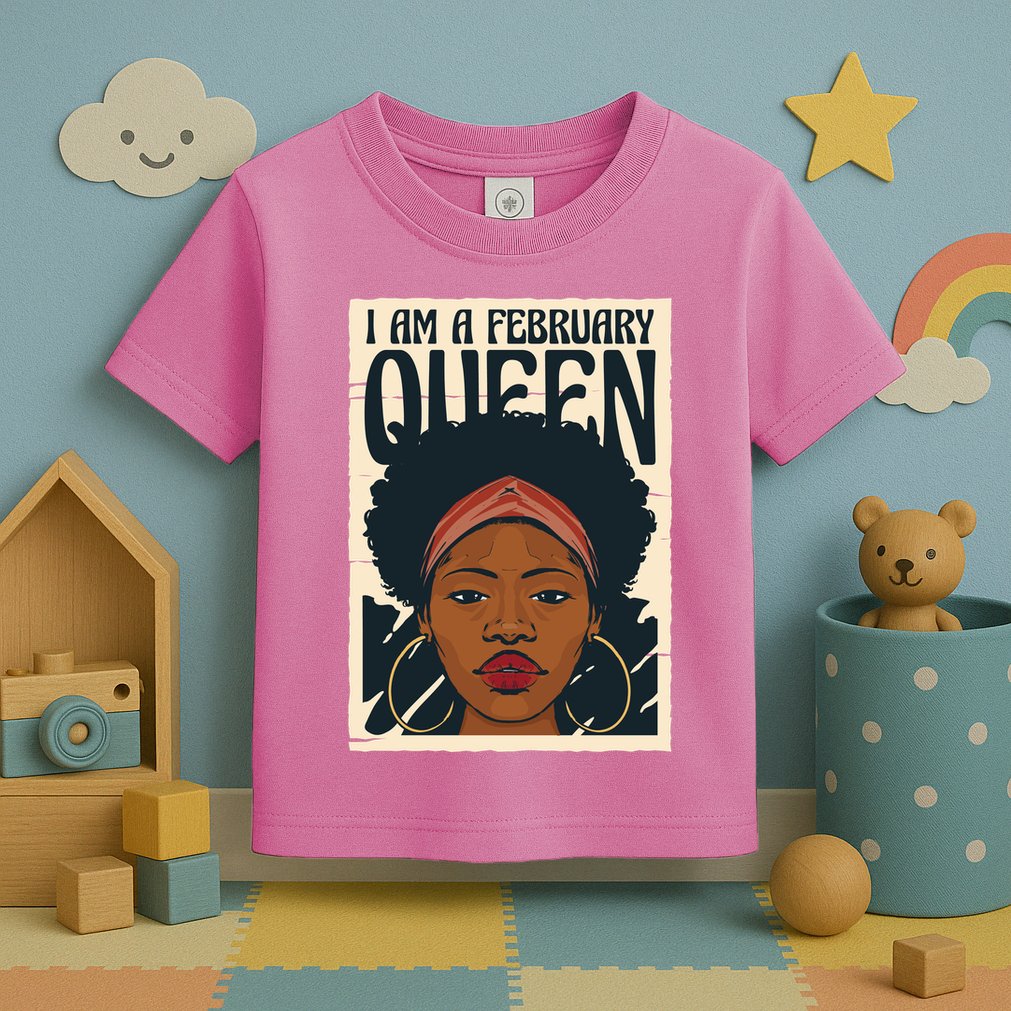 I Am A February Queen Gift For Her Toddler T-Shirt