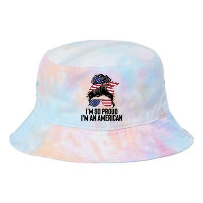 Im An American Funny Usa Flag Citizenship Patriotic Gift Tie Dye Newport Bucket Hat