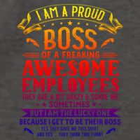 I Am A Proud Boss Of Freaking Awesome Employees Funny Job Gift Vector Backpack
