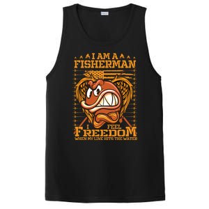 I Am A Fisherman I Feel Freedom When My Line Hits The Water PosiCharge Competitor Tank