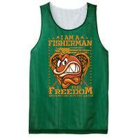 I Am A Fisherman I Feel Freedom When My Line Hits The Water Mesh Reversible Basketball Jersey Tank