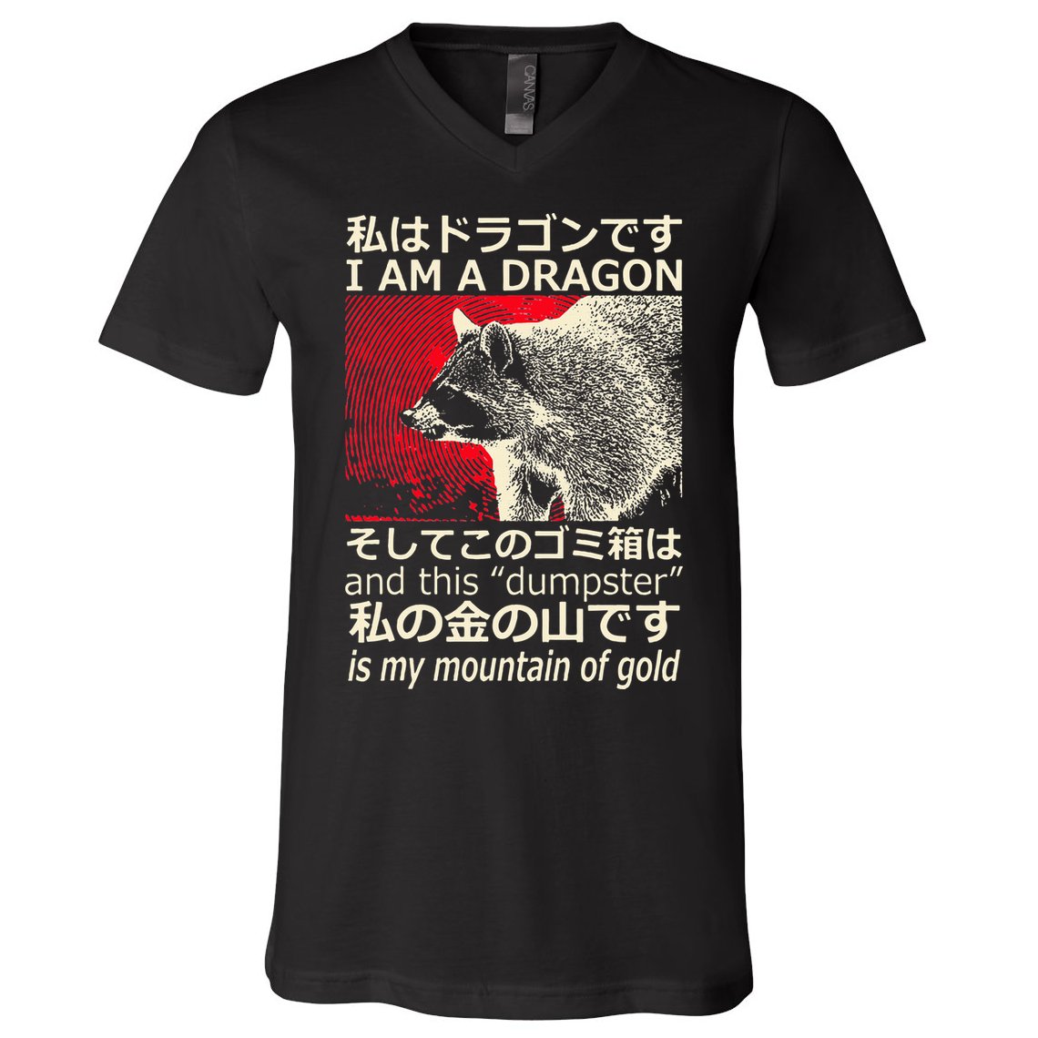 I Am A Dragon And This Dumpster Is My Mountain V-Neck T-Shirt