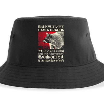 I Am A Dragon And This Dumpster Is My Mountain Sustainable Bucket Hat