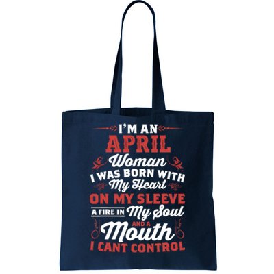 Im An April Wo Queen Born In April Tote Bag