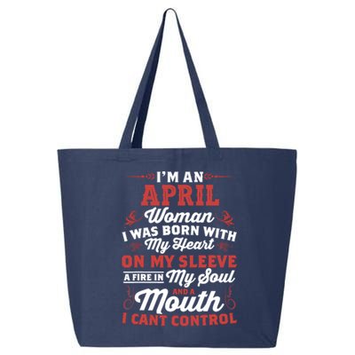 Im An April Wo Queen Born In April 25L Jumbo Tote